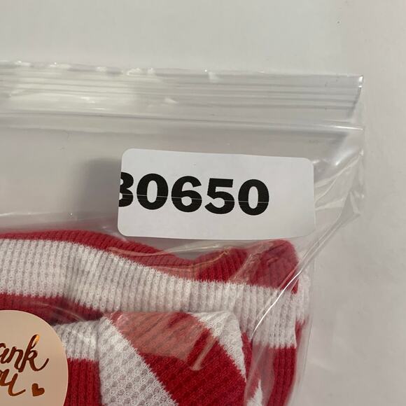 Old Navy M Christmas Striped Waffle One Piece Family Pajamas Red White Adult - Picture 9 of 9